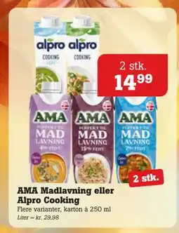 Poetzsch Padborg AMA Madlavning eller Alpro Cooking, DKK 14.99 tilbud