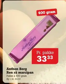 Poetzsch Padborg Anthon Berg Ren rå marcipan, DKK 33.33 tilbud