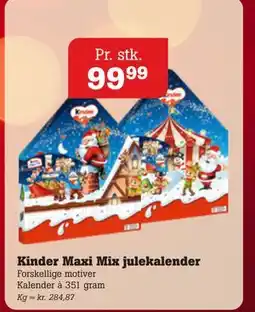 Poetzsch Padborg Kinder Maxi Mix julekalender, DKK 99.99 tilbud