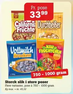 Poetzsch Padborg Storck slik i store poser, DKK 33.99 tilbud
