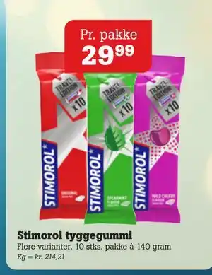 Poetzsch Padborg Stimorol tyggegummi, DKK 29.99 tilbud