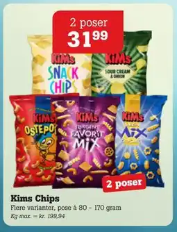 Poetzsch Padborg Kims Chips, DKK 31.99 tilbud