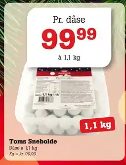 Poetzsch Padborg Toms Snebolde, DKK 99.99 tilbud