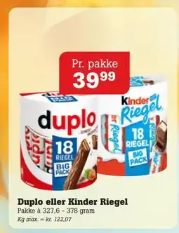 Poetzsch Padborg Duplo eller Kinder Riegel, DKK 39.99 tilbud