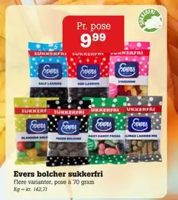 Poetzsch Padborg Evers bolcher sukkerfri, DKK 9.99 tilbud