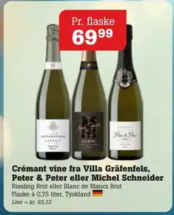 Poetzsch Padborg Crémant vine fra Villa Gräfenfels, Peter & Peter eller Michel Schneider, DKK 69.99 tilbud
