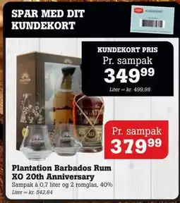 Poetzsch Padborg Plantation Barbados Rum XO 20th Anniversary, DKK 379.99, Medlemspris tilbud
