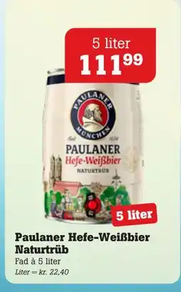 Poetzsch Padborg Paulaner Hefe-Weißbier Naturtrüb, DKK 111.99 tilbud