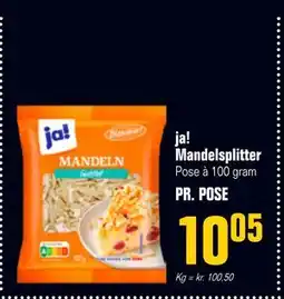 Poetzsch Padborg ja! Mandelsplitter, DKK 10.05 tilbud