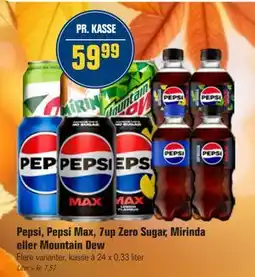 Otto Duborg Pepsi, Pepsi Max, 7up Zero Sugar, Mirinda eller Mountain Dew, DKK 59.99 tilbud