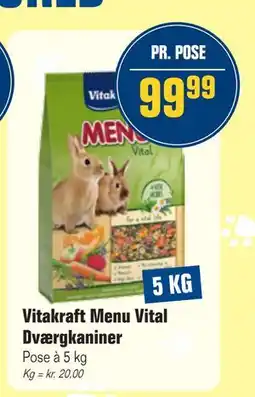Otto Duborg Vitakraft Menu Vital Dværgkaniner, DKK 99.99 tilbud