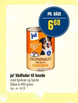 Otto Duborg ja! Vådfoder til hunde, DKK 6.68 tilbud