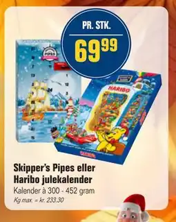 Otto Duborg Skipper's Pipes eller Haribo julekalender, DKK 69.99 tilbud