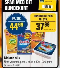 Otto Duborg Malaco slik, DKK 44.99, Medlemspris tilbud