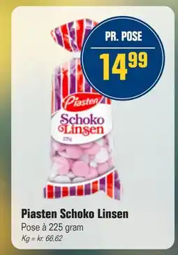 Otto Duborg Piasten Schoko Linsen, DKK 14.99 tilbud