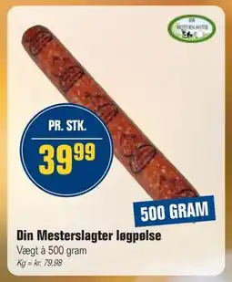 Otto Duborg Din Mesterslagter løgpølse, DKK 39.99 tilbud