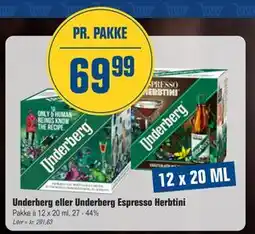 Otto Duborg Underberg eller Underberg Espresso Herbtini, DKK 69.99 tilbud