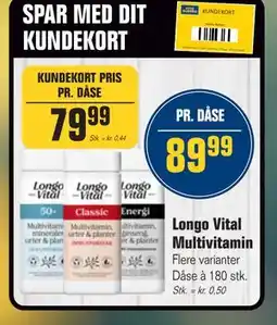 Otto Duborg Longo Vital Multivitamin, DKK 89.99, Medlemspris tilbud