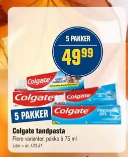 Otto Duborg Colgate tandpasta, DKK 49.99 tilbud