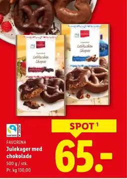 Lidl Favorina julekager med chokolade tilbud