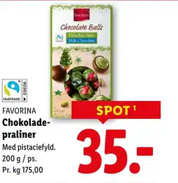 Lidl Favorina chokolade- praliner tilbud