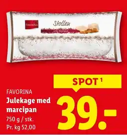 Lidl Favorina julekage med marcipan tilbud