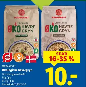 Lidl Madværket økologiske havregryn tilbud