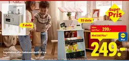 Lidl Lupilu legekøkken eller købmandsbutik af træ Sæt. tilbud