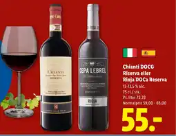 Lidl Chianti docg riserva eller rioja doca reserva tilbud