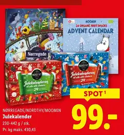 Lidl Nørregade/nordthy/moomin julekalender tilbud