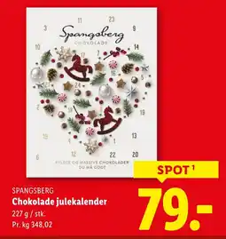 Lidl Spangsberg chokolade julekalender tilbud