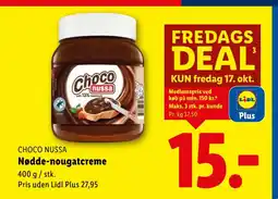 Lidl Choco nussa nødde-nougatcreme tilbud