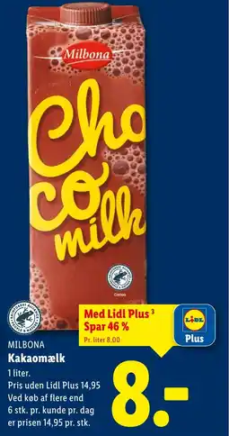 Lidl Milbona kakaomælk tilbud