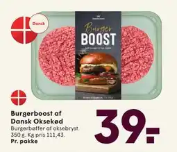 SPAR Burgerboost af Dansk Oksekød, DKK 39 tilbud