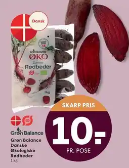 SPAR Grøn Balance Danske Økologiske Rødbeder, DKK 10 tilbud