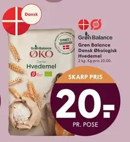 SPAR Grøn Balance Dansk Økologisk Hvedemel, DKK 20 tilbud