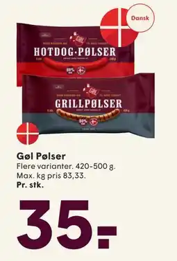 SPAR Gøl Pølser, DKK 35 tilbud