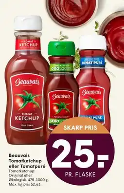 SPAR Beauvais Tomatketchup eller Tomatpuré, DKK 25 tilbud