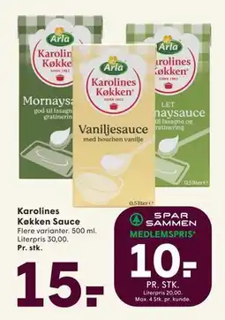 SPAR Karolines Køkken Sauce, DKK 15, App-pris tilbud
