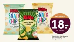 SPAR Kims Chips eller Snacks, DKK 18 tilbud
