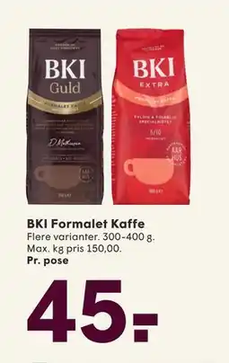SPAR BKI Formalet Kaffe, DKK 45 tilbud