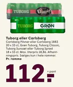 SPAR Tuborg eller Carlsberg, DKK 112 tilbud