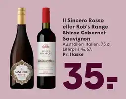 SPAR Il Sincero Rosso eller Rob’s Range Shiraz Cabernet Sauvignon, DKK 35 tilbud