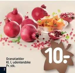 REMA 1000 Granatæbler Kl. I, udenlandske Pr. stk., DKK 10 tilbud