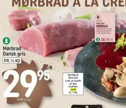 REMA 1000 Mørbrad Dansk gris, DKK 29.95 tilbud