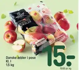 REMA 1000 Danske æbler i pose Kl. I 1.5 kg, DKK 15 tilbud