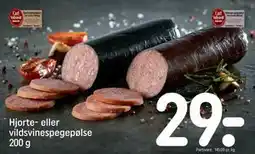 REMA 1000 Hjorte- eller vildsvinespegepølse 200 g, DKK 29 tilbud