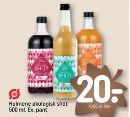 REMA 1000 Holmene økologisk shot 500 ml. Ex. pant, DKK 20 tilbud