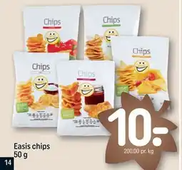 REMA 1000 Easis chips 50 g, DKK 10 tilbud