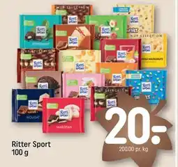 REMA 1000 Ritter Sport 100 g, DKK 20 tilbud